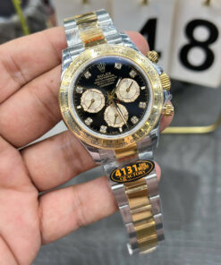 Đồng hồ Rolex Daytona 126503 Replica 11 mặt đen dây đeo oyster nhà máy QF 40mm (2)