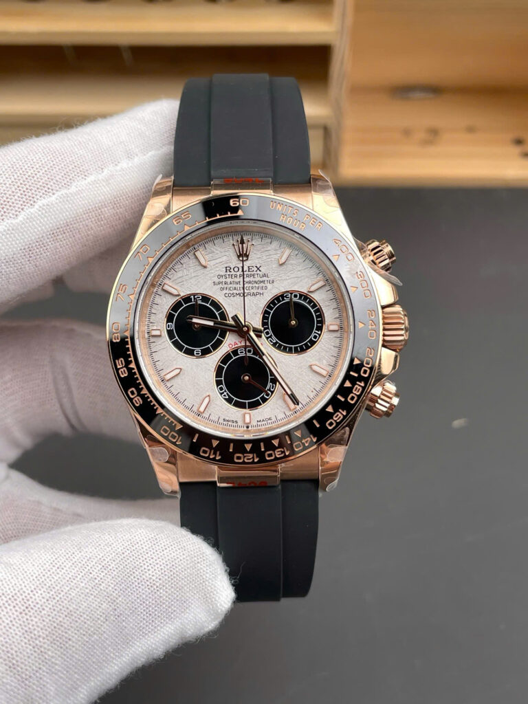 Đồng hồ Rolex Daytona 126515 Replica 11 mặt thiên thạch dây đeo oysterflex nhà máy QF 40mm (2)