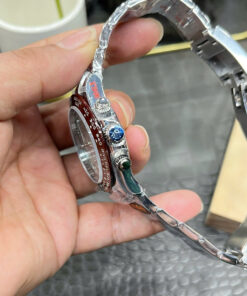 Đồng hồ Rolex Daytona Rep 11 mặt xanh băng cọc số chữ Ả Rập nhà máy QF 40mm (2)