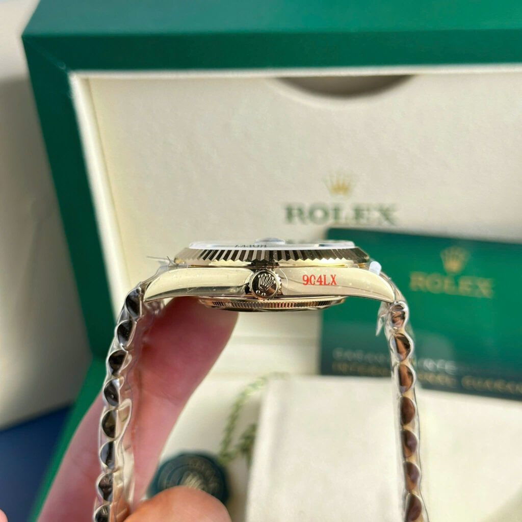Đồng hồ Rolex Rep 11 Day-Date nam mặt xanh lá cây ombre nặng 186 gram xưởng QF 40mm (2)