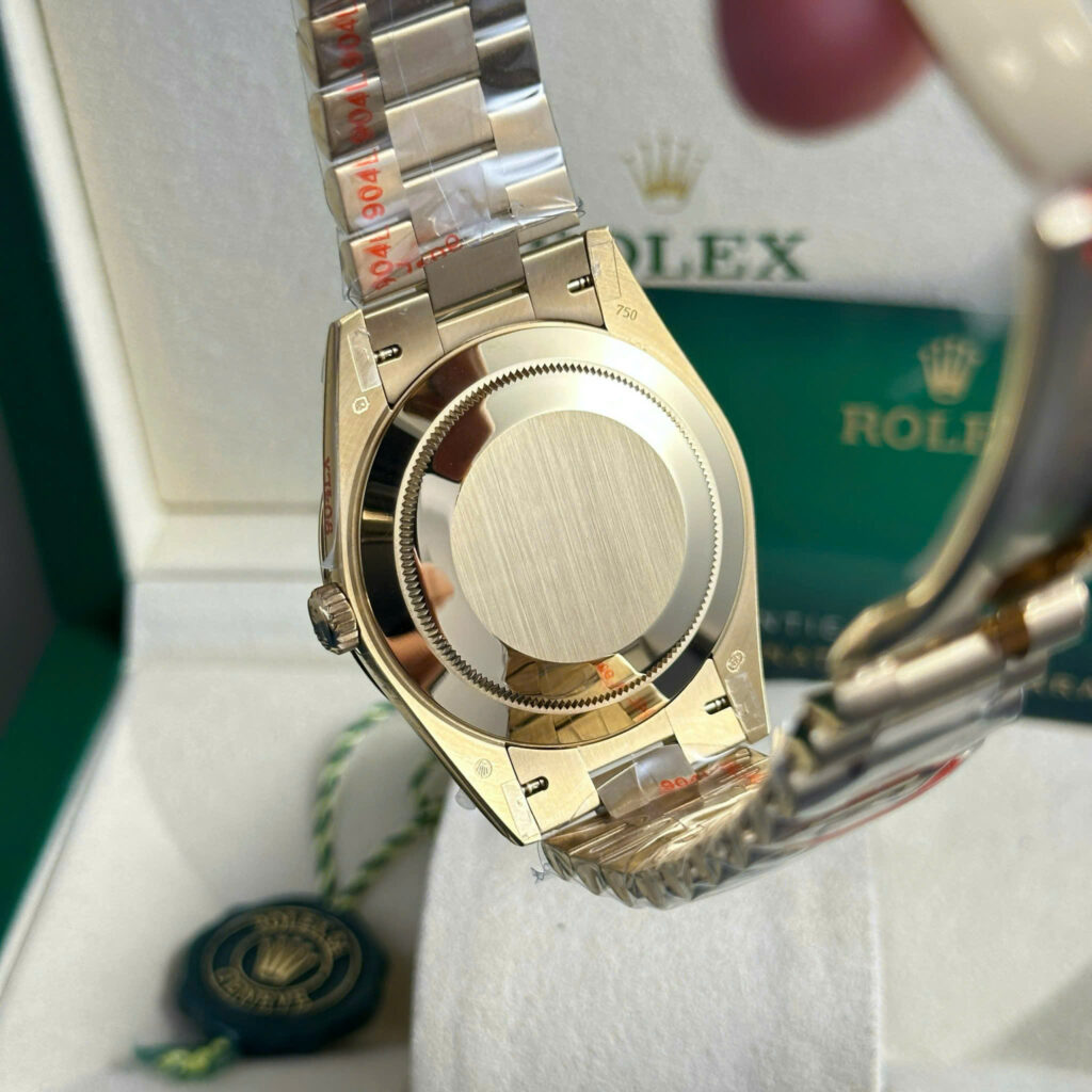Đồng hồ Rolex Rep 11 Day-Date nam mặt xanh lá cây ombre nặng 186 gram xưởng QF 40mm (2)