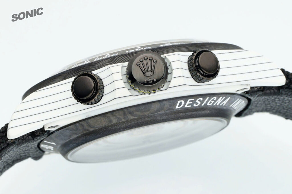 Đồng hồ Rolex Replica 11 Daytona DiW Ferrari vỏ carbon trắng siêu nhẹ 40mm (2)