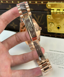 Đồng hồ Rolex chế tác Day-Date nam mặt nâu nặng 186 gram nhà máy QF 40mm (1)