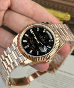 Đồng hồ Rolex nam chế tác Day-Date mặt nham thạch nặng 186 gram nhà máy QF 40mm (2)