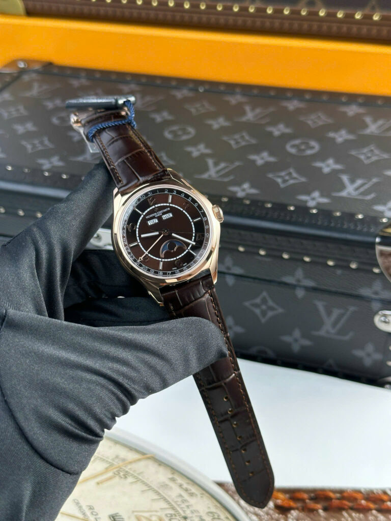 Đồng hồ Vacheron Constantin Rep 11 Fiftysix Complete Calendar 4000E màu nâu dây da 40mm (2)