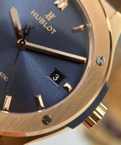 Đồng hồ nam Hublot Rep 11 Classic Fusion King Gold mặt xanh dương máy cơ Thụy Sỹ xưởng JJZ 42mm (2)