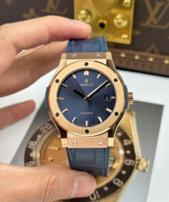 Đồng hồ nam Hublot Rep 11 Classic Fusion King Gold mặt xanh dương máy cơ Thụy Sỹ xưởng JJZ 42mm (2)