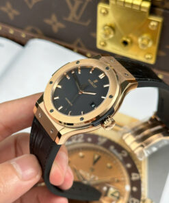 Đồng hồ nam Hublot Replica 11 Classic Fusion King Gold mặt đen máy cơ Thụy Sỹ xưởng JJZ 42mm (2)