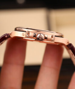 Đồng hồ nam Patek Philippe Nautilus 5724R Chế Tác bọc vàng thật + đính kim cương moissanite nhà máy GR 40mm (2)