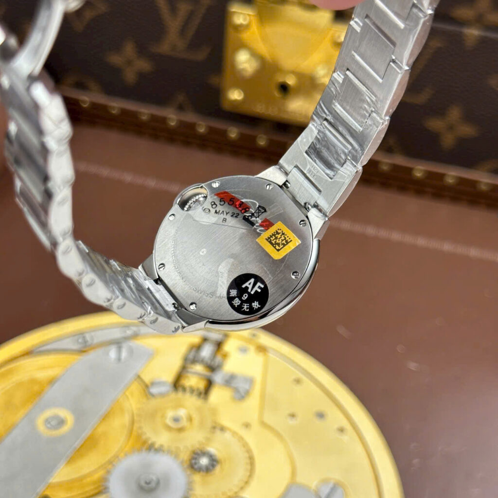 Đồng hồ nữ Cartier Ballon Bleu Rep 11 mặt hồng dây kim loại nhà máy AF 33mm (2)