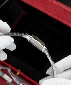 Đồng hồ nữ Cartier Santos Replica 11 mạ demi vàng mặt trắng nhà máy BV 35 (2)