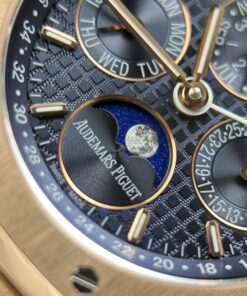 Đồng Hồ Audemars Piguet Rep 11 Royal Oak Perpetual Calendar 26574OR mặt xanh dương vỏ mạ vàng hồng 41mm (2)