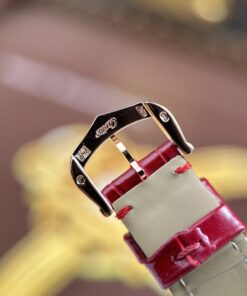 Đồng Hồ Cartier Ballon Bleu WJBB0033 Replica 11 nữ mạ vàng hồng viền đính đá xưởng AF 33mm (2)