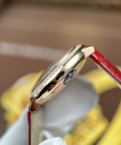 Đồng Hồ Cartier Ballon Bleu WJBB0033 Replica 11 nữ mạ vàng hồng viền đính đá xưởng AF 33mm (2)