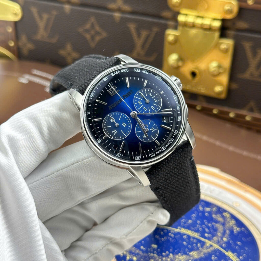 Đồng hồ Audemars Piguet Code 11.59 Replica 11 mặt số màu xanh khói xưởng APS 41mm (1)