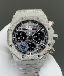 Đồng hồ Audemars Piguet Rep 11 Royal Oak Chronograph Frosted Gold 26240 mặt xám xưởng APS 41mm (2)