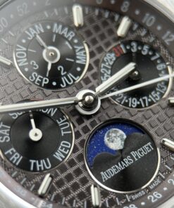 Đồng hồ Audemars Piguet Rep 11 Royal Oak Perpetual Calendar 26574ST mặt xám dây kim loại 41mm (2)