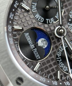 Đồng hồ Audemars Piguet Rep 11 Royal Oak Perpetual Calendar 26574ST mặt xám dây kim loại 41mm (2)