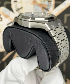 Đồng hồ Audemars Piguet Rep 11 Royal Oak Selfwinding Flying Tourbillon 26730TI mặt xanh phun cát 41mm (8)