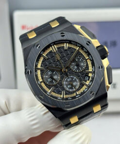 Đồng hồ Audemars Piguet Replica 11 Royal Oak Offshore Chronograph 26420CE vỏ gốm đen dây da nhà máy LS 43mm (2)