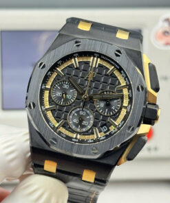 Đồng hồ Audemars Piguet Replica 11 Royal Oak Offshore Chronograph 26420CE vỏ gốm đen dây da nhà máy LS 43mm (2)