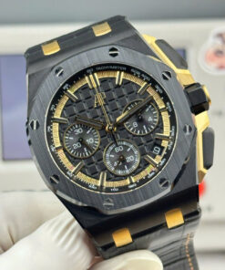 Đồng hồ Audemars Piguet Replica 11 Royal Oak Offshore Chronograph 26420CE vỏ gốm đen dây da nhà máy LS 43mm (2)