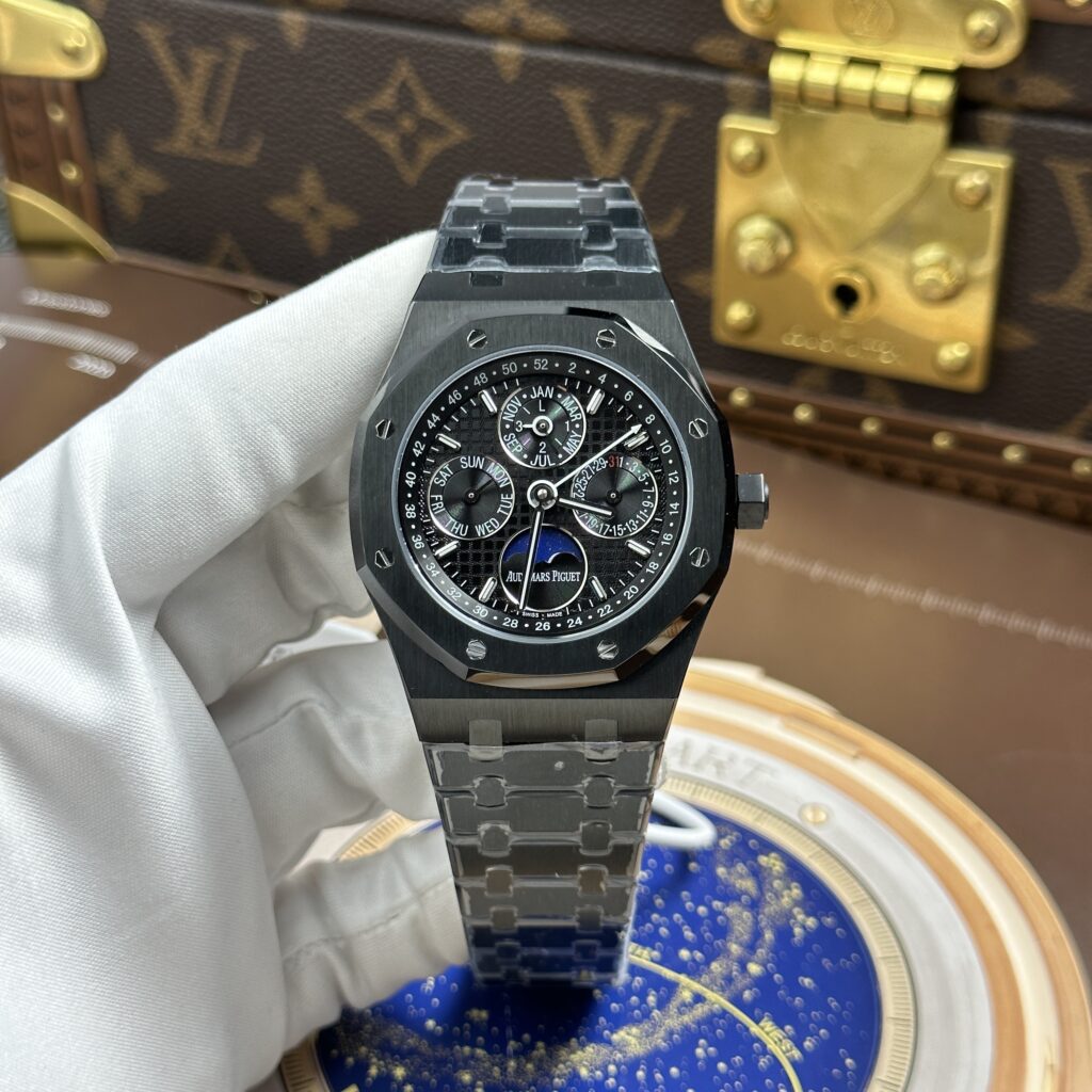 Đồng hồ Audemars Piguet Replica 11 Royal Oak Perpetual Calendar 26579CE màu đen vỏ mạ DLC 41mm (4)