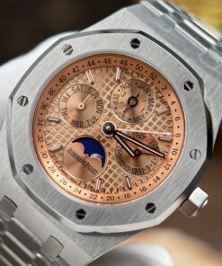Đồng hồ Audemars Piguet Royal Oak Perpetual Calendar 26615TI Rep 11 mặt cá hồi dây kim loại 41mm (2)