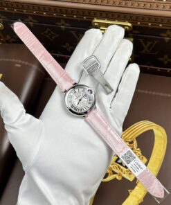 Đồng hồ Cartier Ballon Bleu Replica 11 màu hồng máy cơ tự động xưởng AF 33mm (2)
