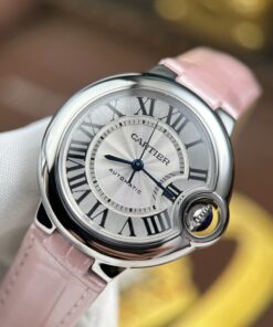Đồng hồ Cartier Ballon Bleu Replica 11 màu hồng máy cơ tự động xưởng AF 33mm (2)