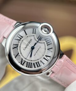 Đồng hồ Cartier Ballon Bleu Replica 11 màu hồng máy cơ tự động xưởng AF 33mm (2)