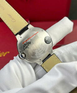 Đồng hồ Cartier Ballon Bleu chế tác dây da đen máy cơ tự động xưởng AF 33mm (2)