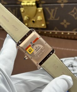 Đồng hồ Cartier Tank Louis Rep 1 1 mặt trắng mạ vàng hồng máy cơ tự động 27.8×38 (1)