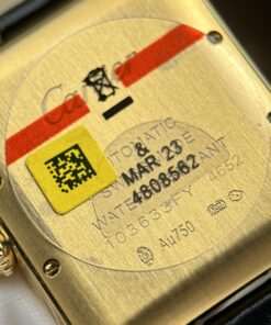 Đồng hồ Cartier Tank Louis Rep 11 mặt trắng dây da màu đen 27.8×38 (2)