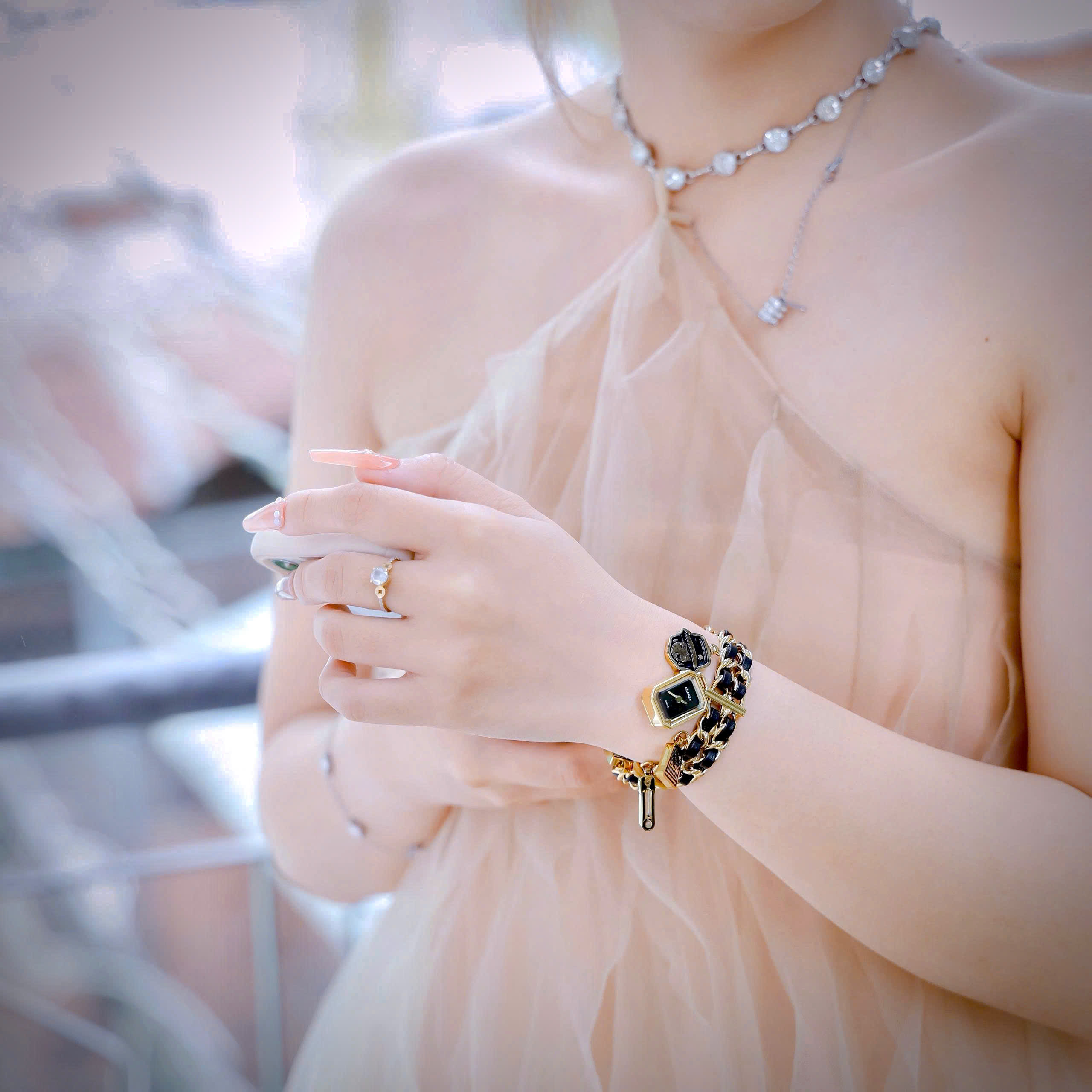 Đồng hồ Chanel Première charms H9859 máy pin nhật like auth 19.7 × 15.2 x 7.5 mm (3)