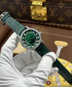 Đồng hồ Fendi Crazy Carats Replica 1 1 màu xanh lá cây đính đá quý 36mm (2)