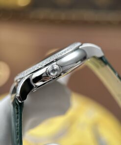 Đồng hồ Fendi Crazy Carats Replica 1 1 màu xanh lá cây đính đá quý 36mm (2)