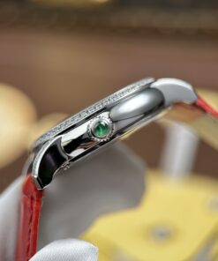 Đồng hồ Fendi Crazy Carats Replica 11 mặt khảm xà cừ hồng viền đính đá 36mm (2)