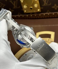 Đồng hồ Omega Replica 11 Seamaster Planet Ocean 600M mặt đen dây kim loại xưởng VS 39 (2)