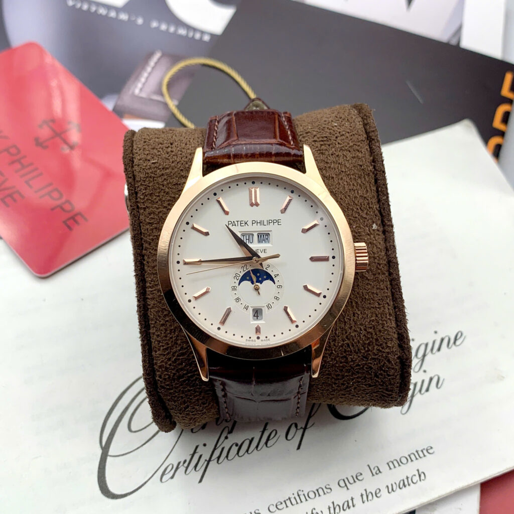  Đồng hồ Patek Philippe 5396R King gold dây da nâu máy nhật giá rẻ 40mm