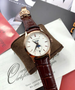 Đồng hồ Patek Philippe 5396R King gold dây da nâu máy nhật giá rẻ 40mm
