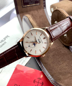 Đồng hồ Patek Philippe 5396R King gold dây da nâu máy nhật giá rẻ 40mm