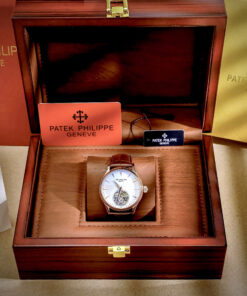 Đồng hồ Patek Philippe Genève nam vàng gold lộ cơ Tourbillon fake cao cấp 43mm
