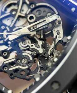 Đồng hồ Richard Mille RM055 Rep cao cấp vỏ gốm đen dây cao su xưởng ZF 49.9×42 (2)