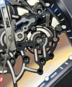 Đồng hồ Richard Mille RM055 Rep cao cấp vỏ gốm đen dây cao su xưởng ZF 49.9×42 (2)