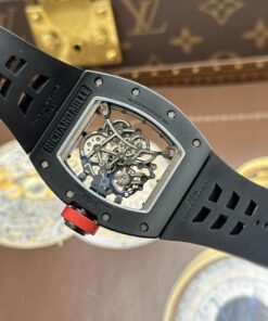 Đồng hồ Richard Mille RM055 Replica 11 vỏ gốm đen núm màu đỏ nhà máy ZF 49.9×42 (3)
