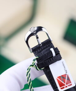 Đồng hồ Rolex Cellini 50525 Rep cao cấp mặt trắng dây da đen 39mm (2)