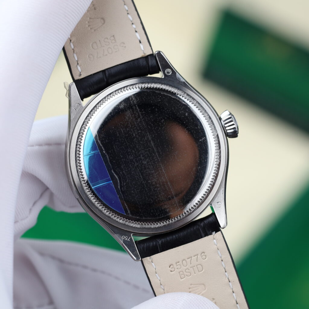 Đồng hồ Rolex Cellini 50525 Rep cao cấp mặt trắng dây da đen 39mm (2)