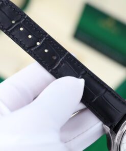 Đồng hồ Rolex Cellini 50525 Rep cao cấp mặt trắng dây da đen 39mm (2)