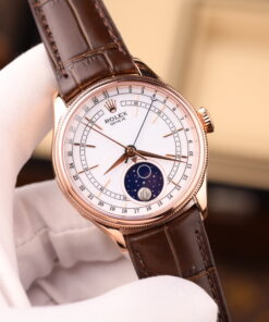Đồng hồ Rolex Cellini Moonphase Replica 11 bọc vàng thật 18K nhà máy KZ 39mm (1)